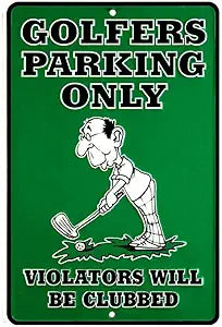 Golfer Parking Small Parking Signs SPS19G