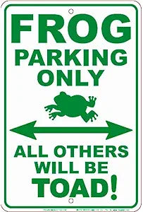 Frog Small Parking Signs SPSF