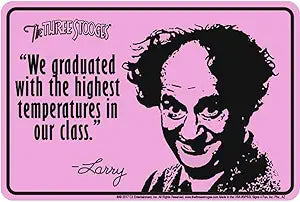 3 Stooges - Larry Small Parking Signs SPS3L