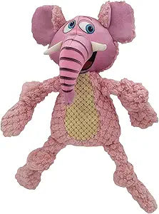 13" Woolie Elephant Dog Toy for Medium to Large Dogs - Durable Polyester with Squeaky Sound and Reinforced Stitching for Interactive Play and Chewing