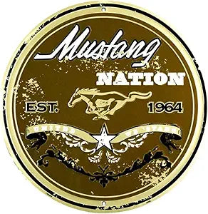 Ford Mustang Nation 12" SRAFM4 Round Sign