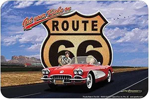 66 Red Corvette 60s Small Parking Signs S4S5118