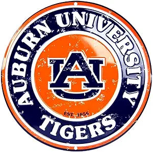 Auburn Tigers 12" SRCAU Round Sign