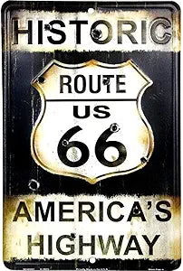 66 America's Highway Small Parking Signs SPSR6AH