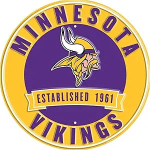 MN Vikings 12" SRNFL13 Round Sign