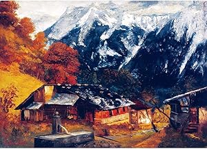 Courbet - Alpine Scene Magnet