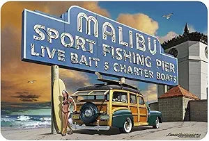 Malibu Pier Beach Small Parking Signs S4S5121