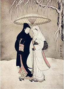 Harunobu - Lovers Umbrella Magnet