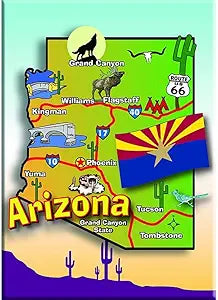 AZ Arizona Map Magnet