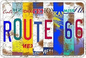 66 State Plates Small Parking Signs S4C66