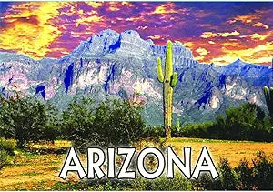 AZ Arizona Mountains Magnet