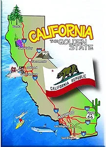 CA Map Magnet