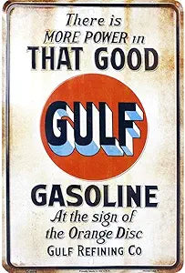 That Good Gulf Gasoline Small Parking Signs S4COG