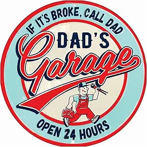 Dad's Garage II 12" SRDG2 Round Sign