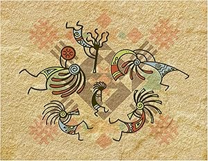 Kokopelli Circle Dance Magnet